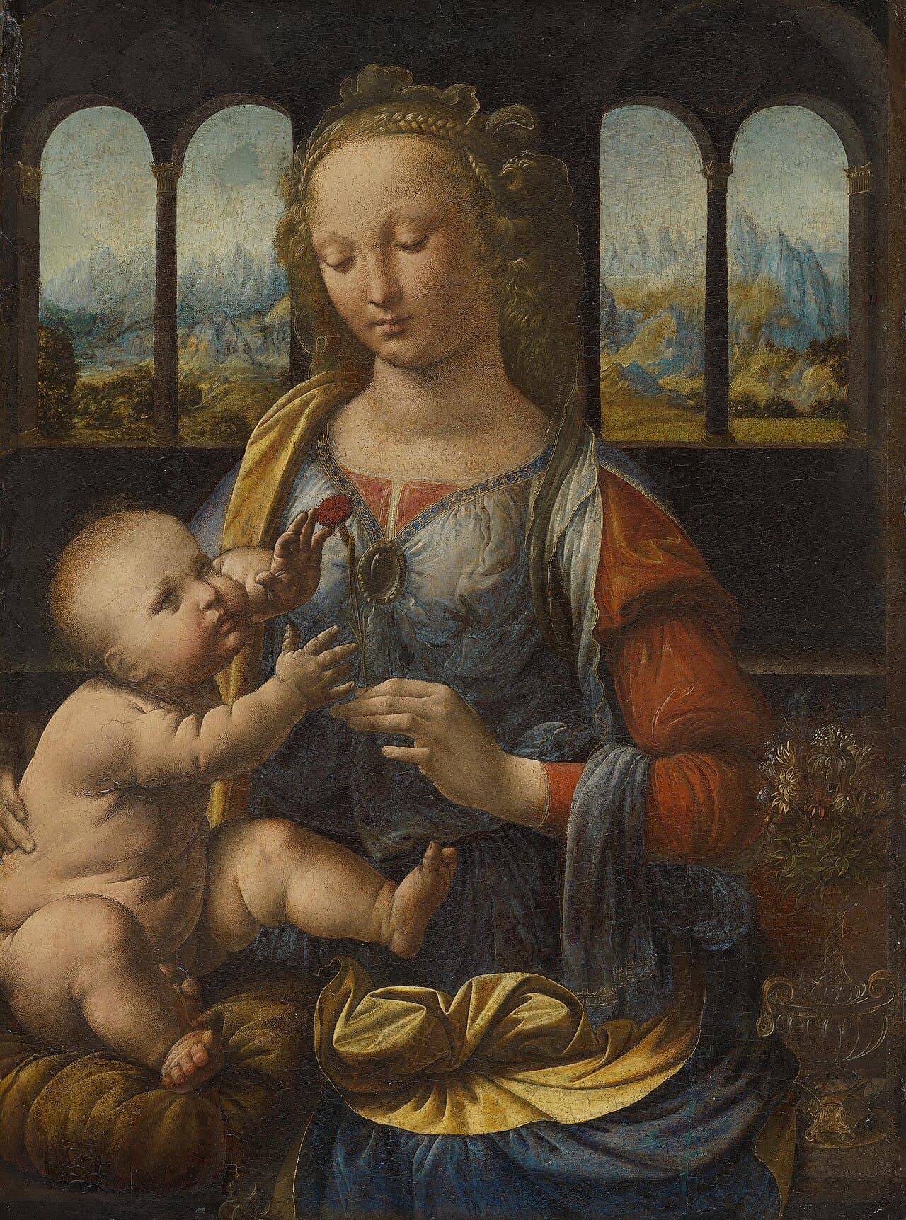 Leonardo da Vinci's Madonna of the Carnation, an early Virgin and Child panel
