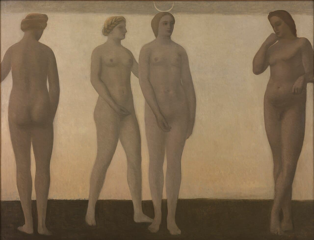 Vilhelm Hammershøi's 1893–94 painting Artemis, rendered in muted grey tones