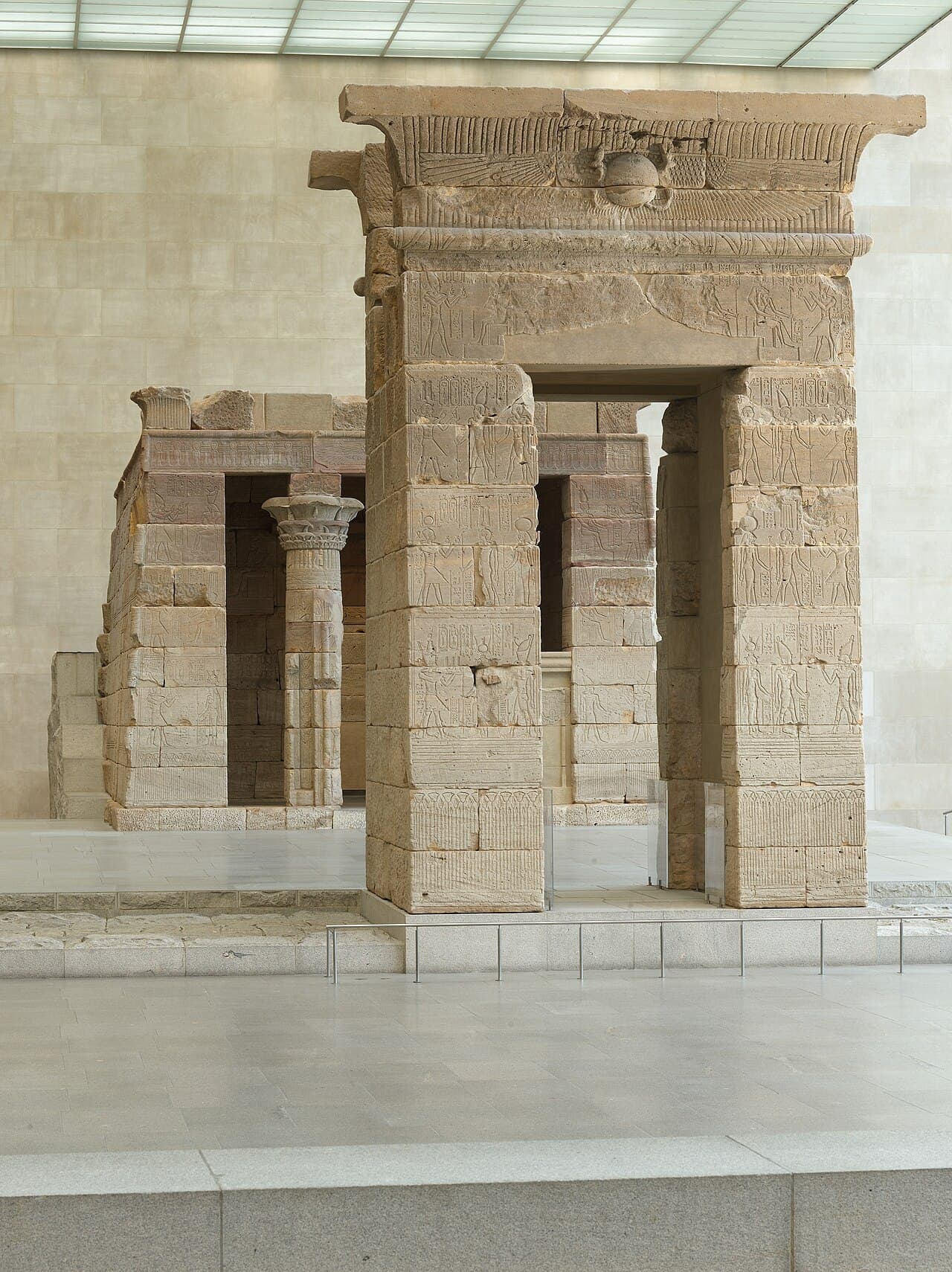 The Temple of Dendur reconstructed inside the Metropolitan Museum of Art