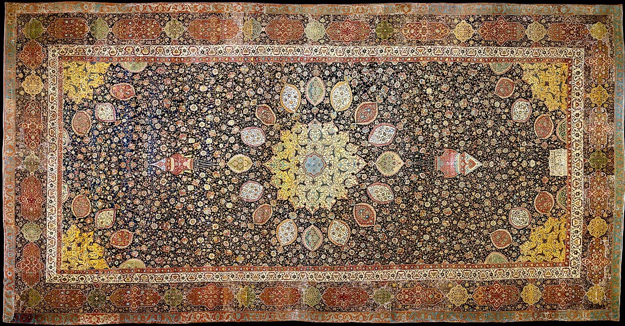 The Ardabil Carpet, a 16th-century Persian carpet with a central medallion design